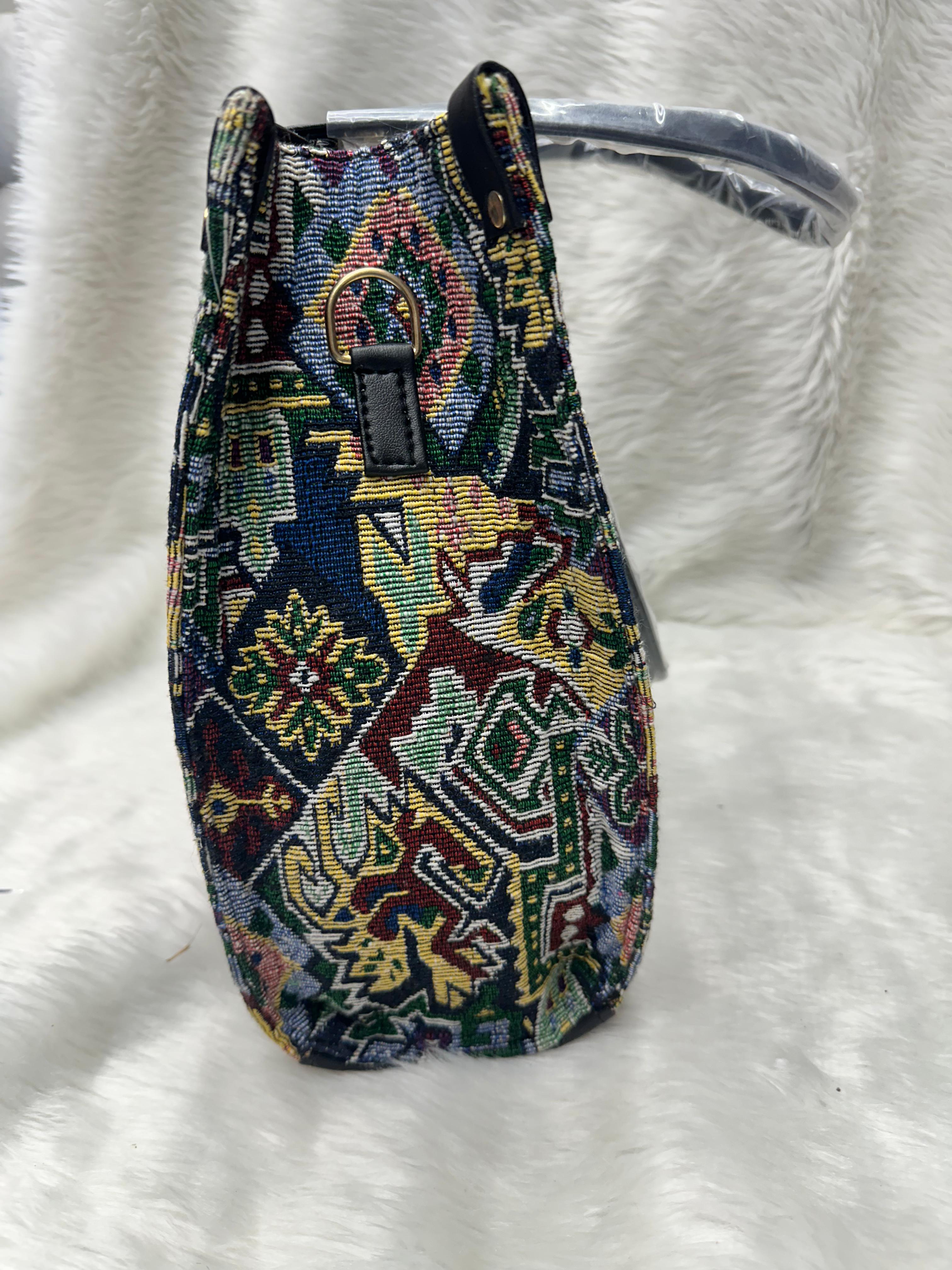 Artistry in Motion: Oversized Ikkat Tote Bag